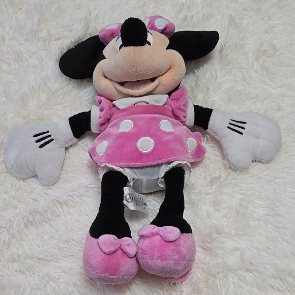 Pink and Black Minnie Mouse  Plush Toy. - Picture 1 of 5